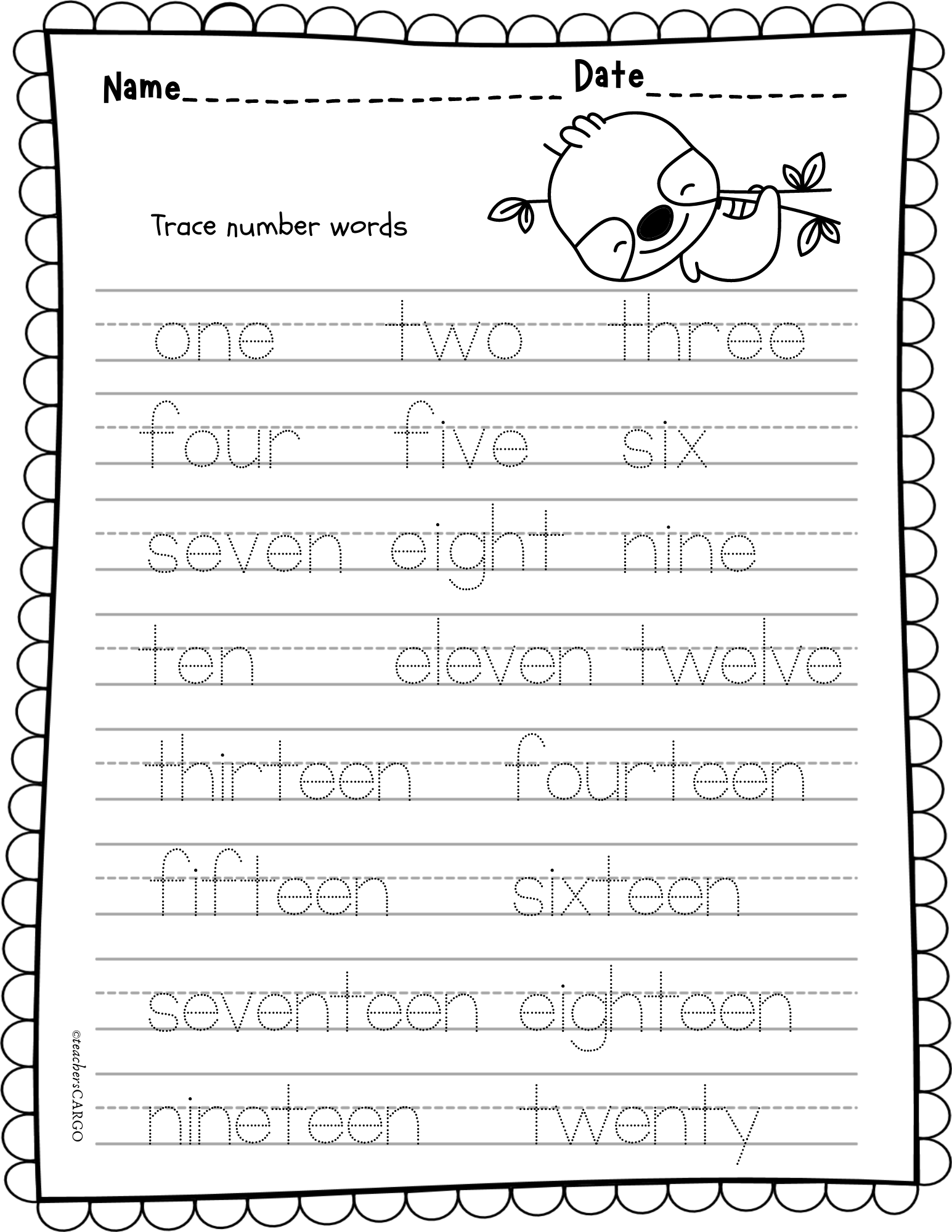 Tracing Numbers 1 20 Writing Numbers 1 20 Worksheets Fill In The Missing N Made By Teachers