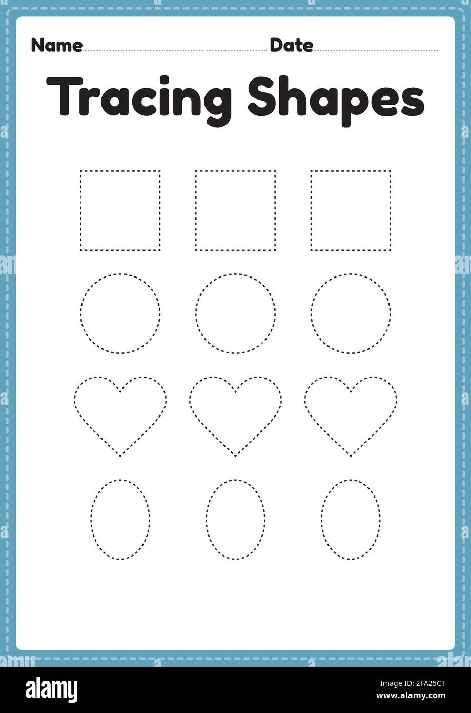 Tracing Shapes Worksheet For Kindergarten And Preschool Kids For Handwriting Practice And Educational Activities In A Printable Page Illustration Stock Vector Image Art Alamy Tracing Shapes Worksheet For Kindergarten And Preschool Kids For Handwriting Practice And Educational Activities In A Printable Page Illustration Stock Vector Image Art Alamy