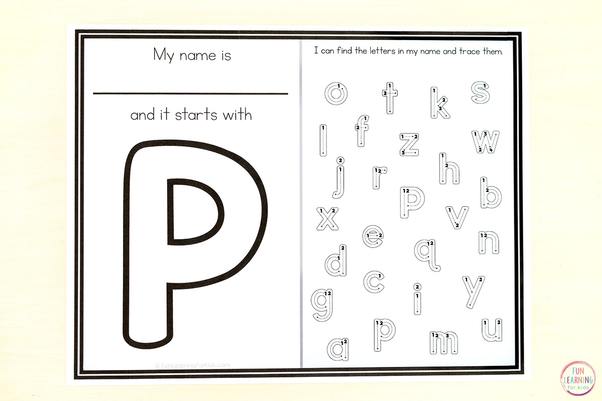 Tracing The Letters In My Name Worksheets