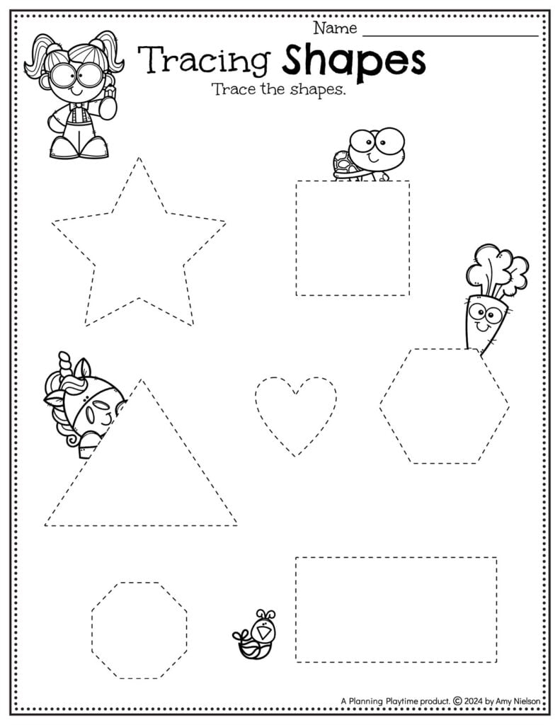 Tracing Worksheets And Activities For Preschool Planning Playtime