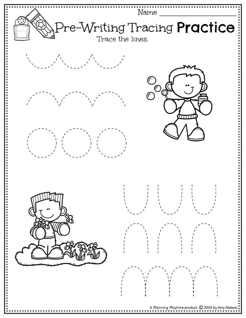 line practice worksheets