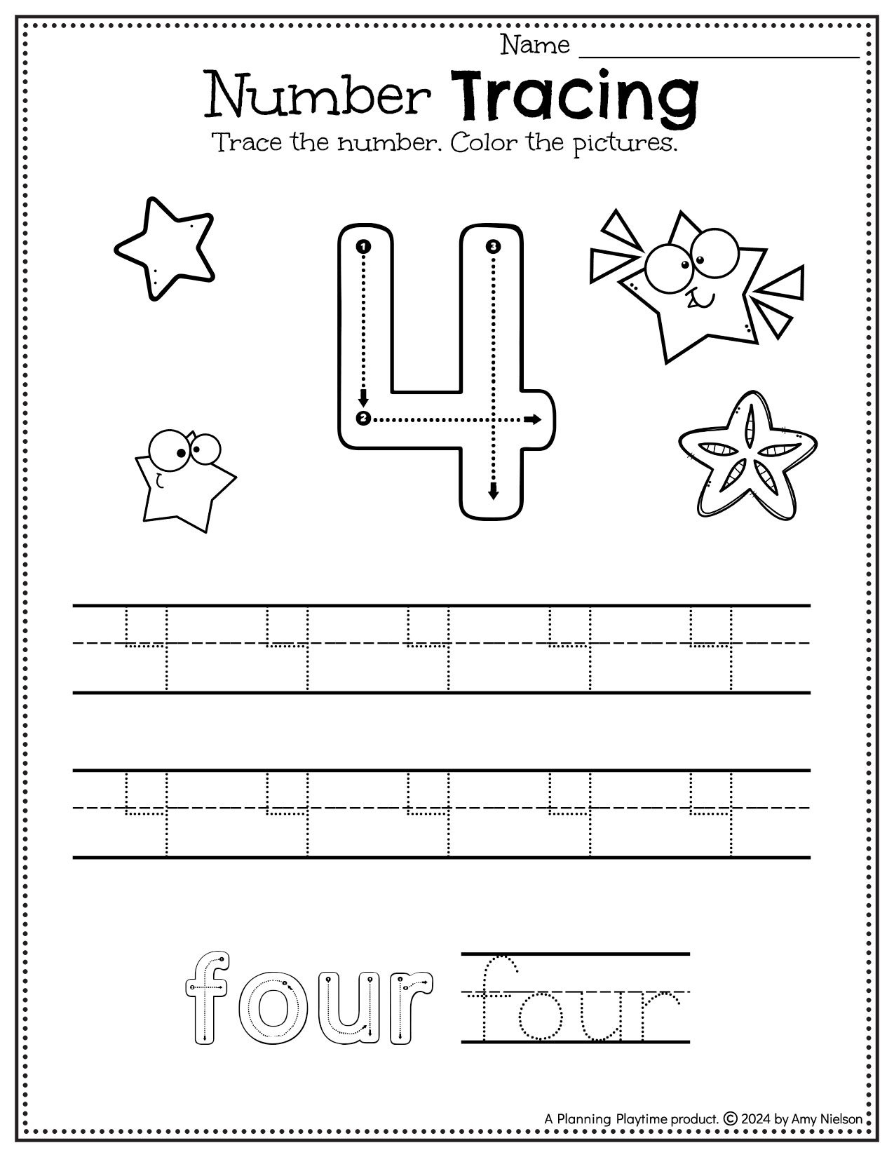 tracing worksheets for nursery