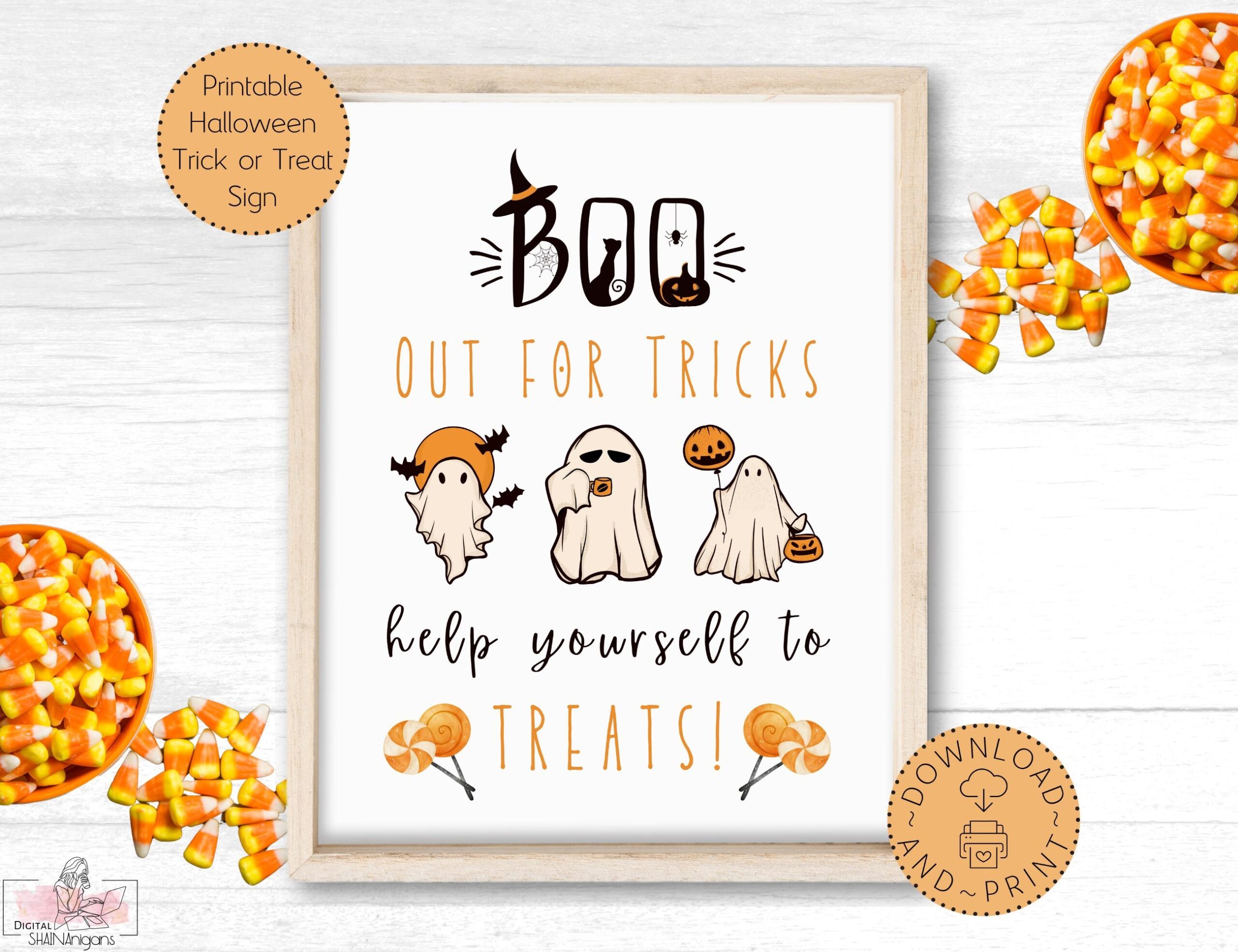 trick or treat sign printable