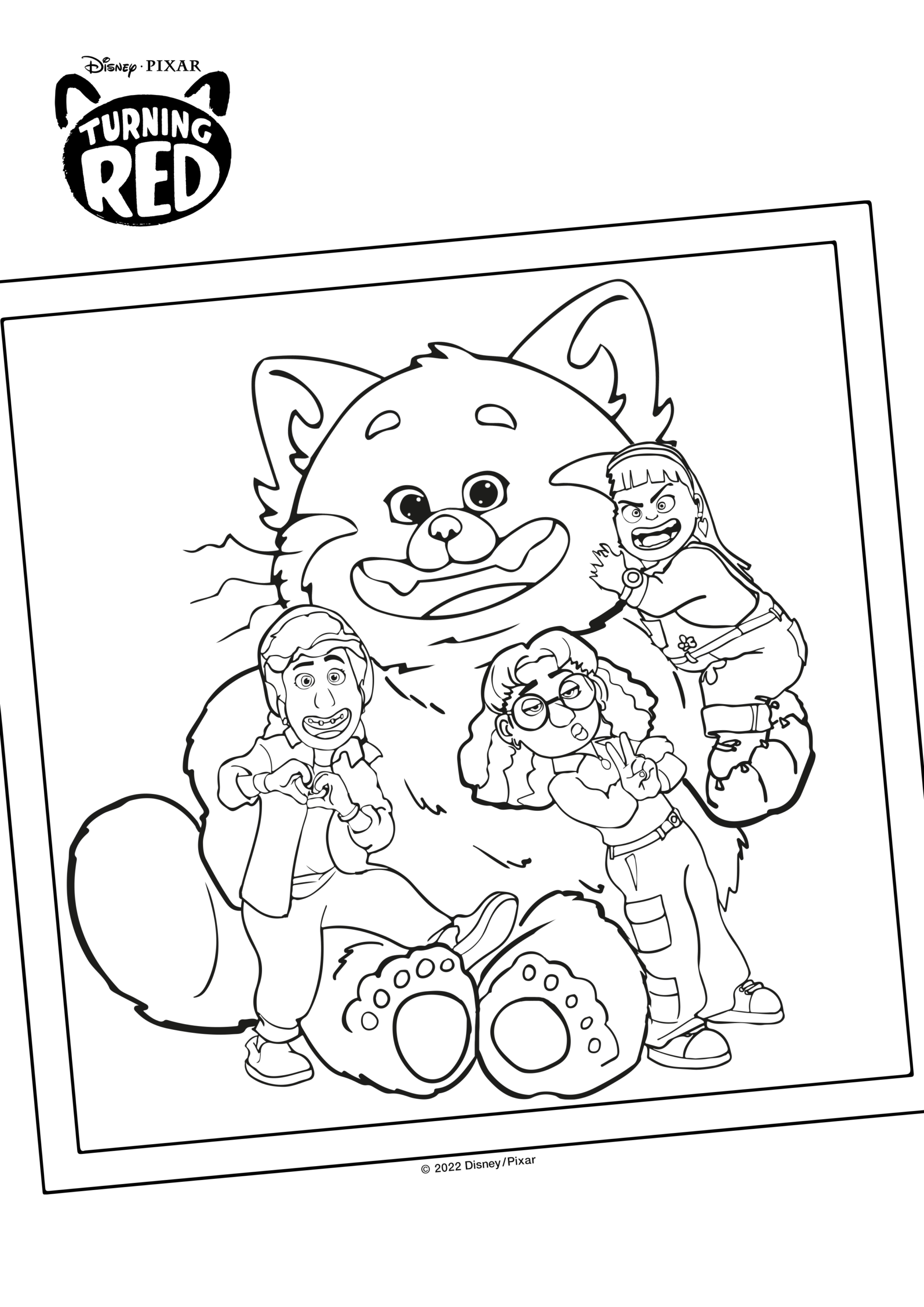 Turning Red Coloring Pages And Activity Sheets Redhead Baby Mama Atlanta Blogger