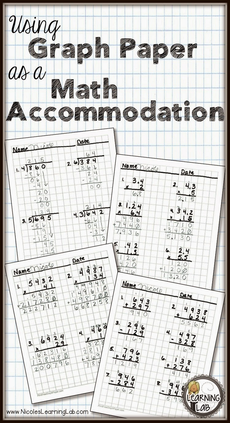 Using Graph Paper As A Math Accommodation Learning Lab Using Graph Paper As A Math Accommodation Learning Lab