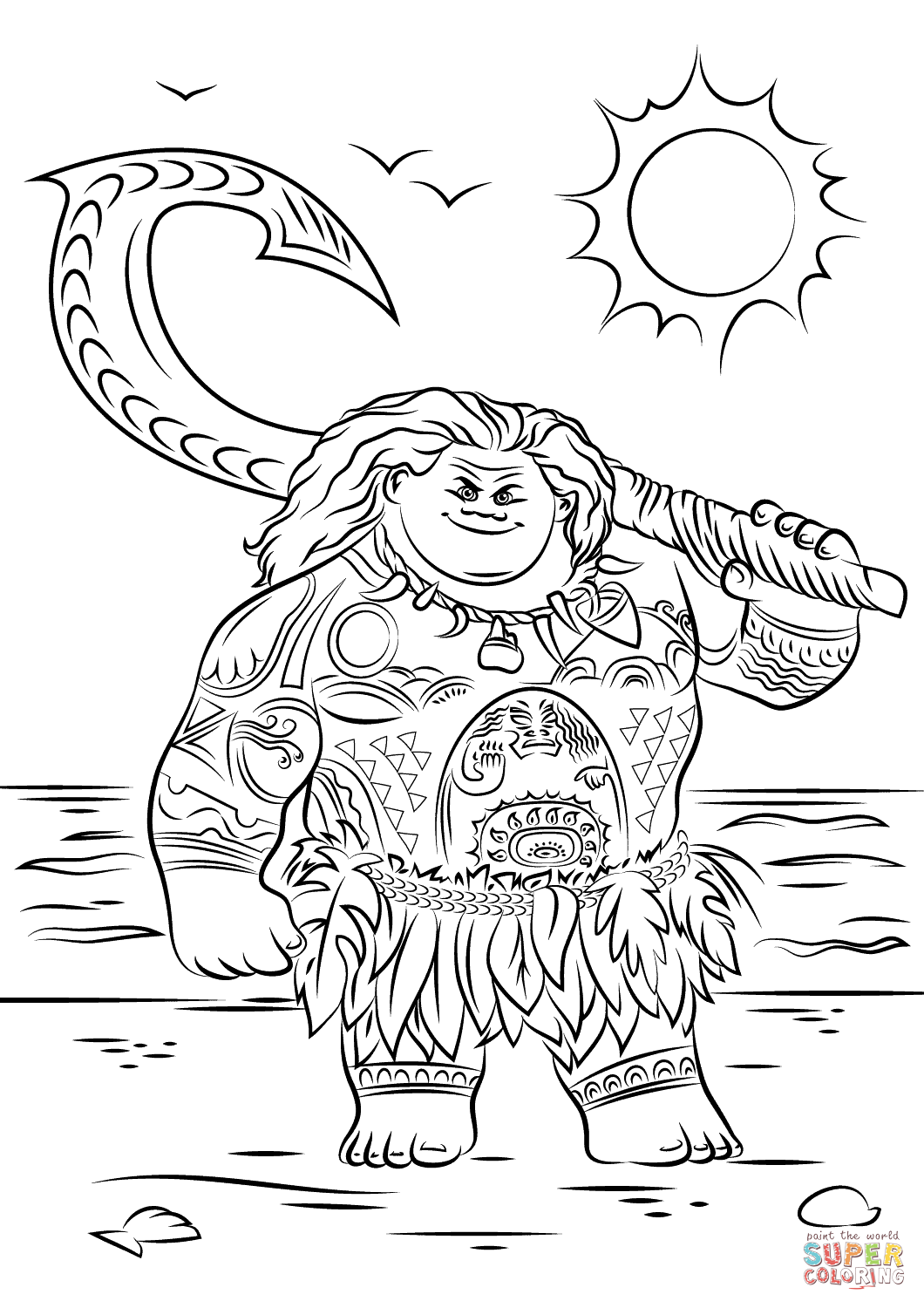 Vaiana Coloring Page To Download Moana Coloring Pages