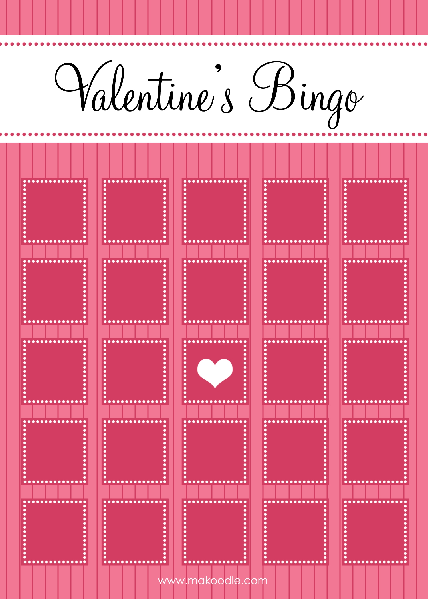 valentine day bingo printable