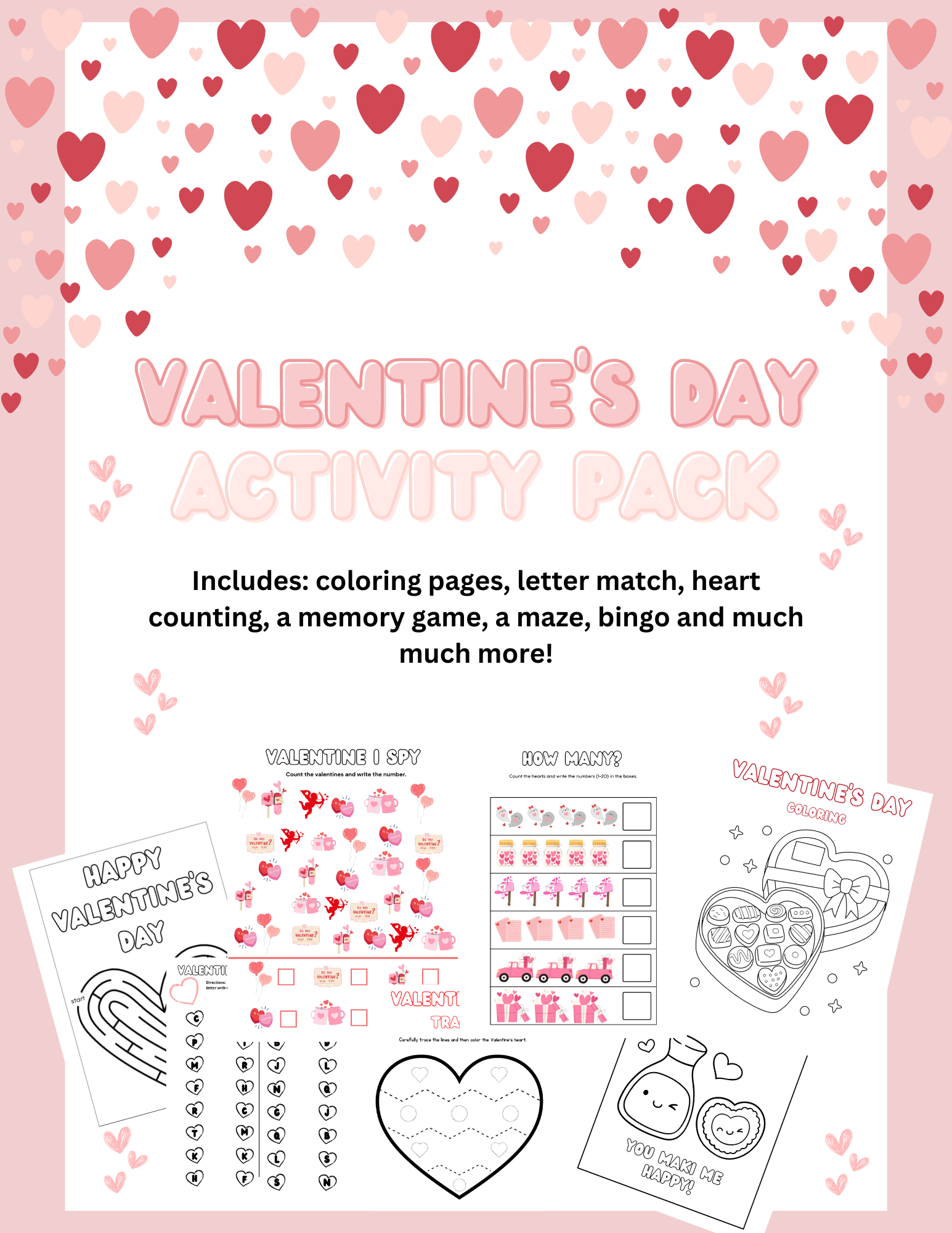Valentine s Day Activity Pack Free Printable For Kids Tiaras Tantrums