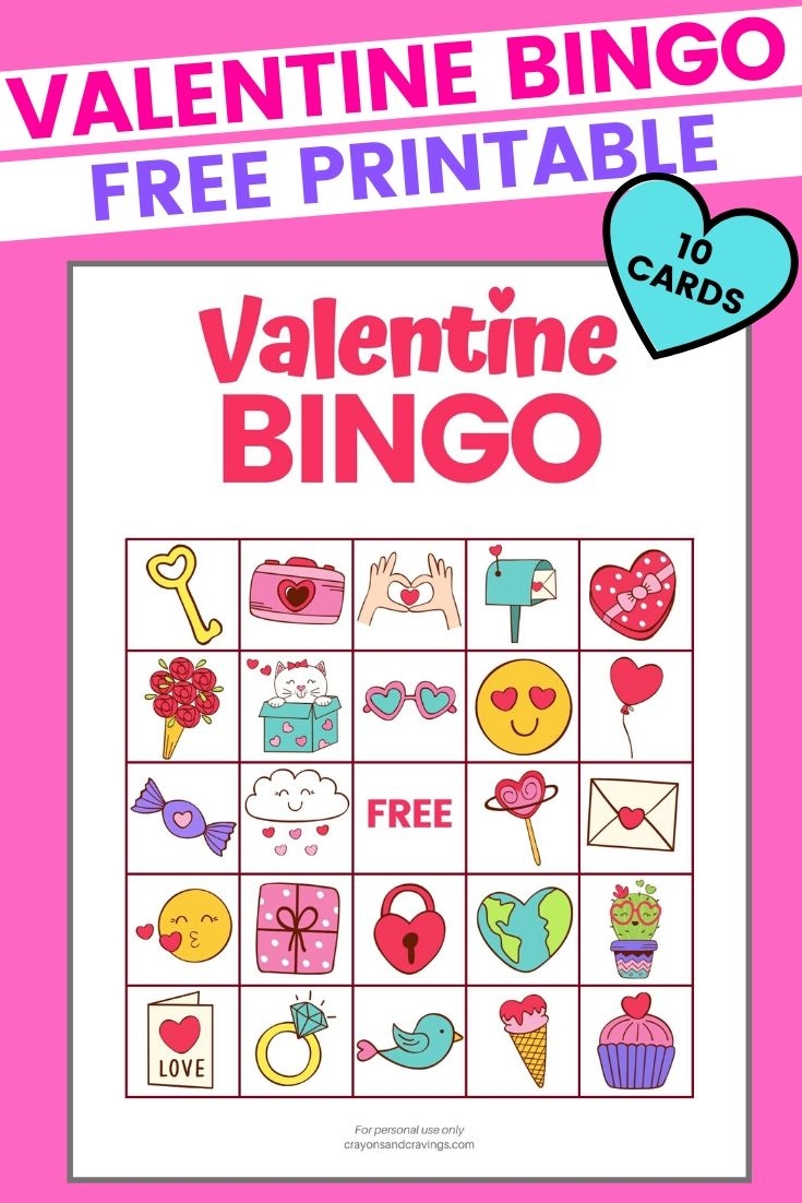 Valentine s Day Bingo FREE Printable Bingo Cards