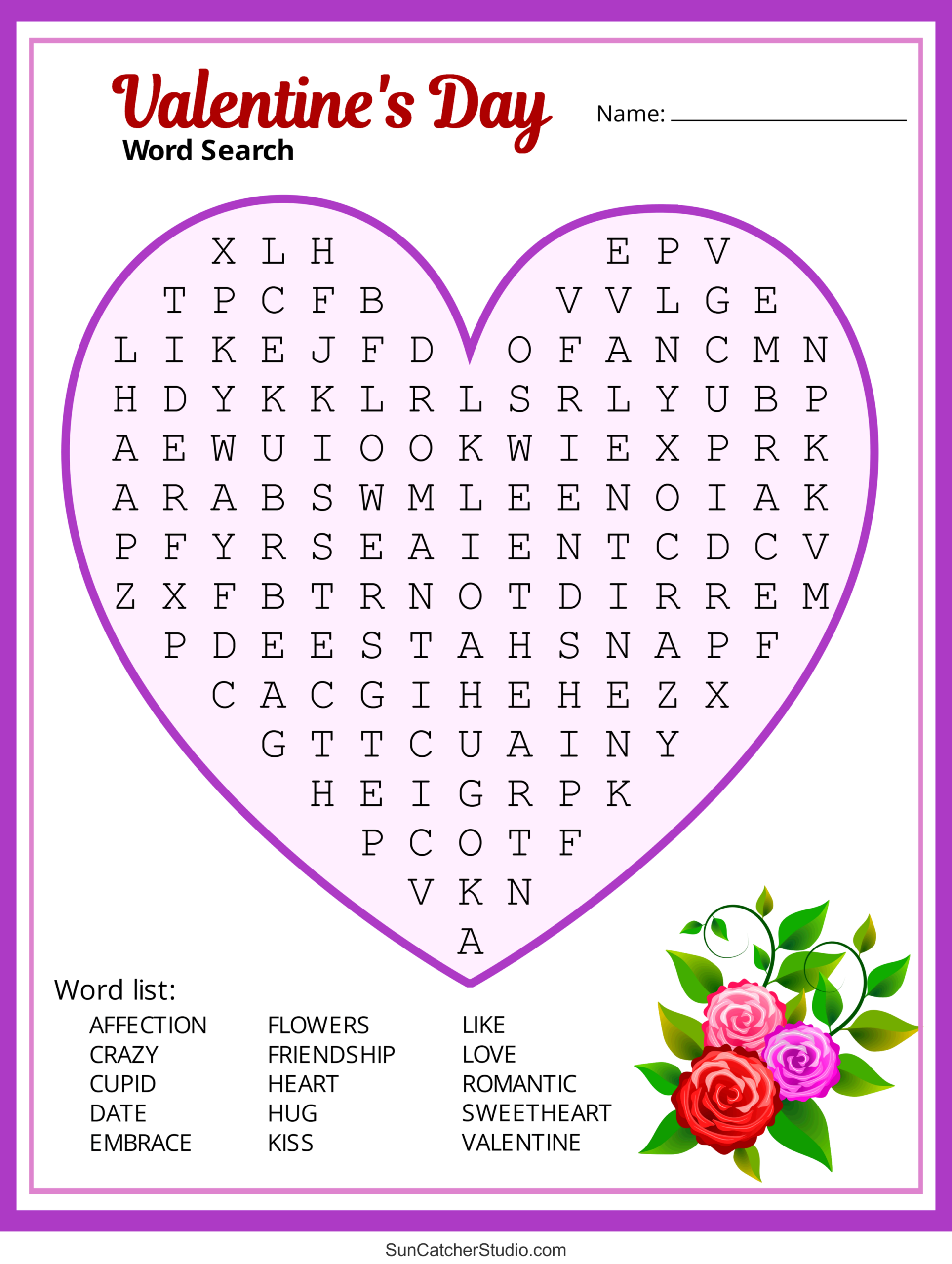 free printable valentine's day worksheets