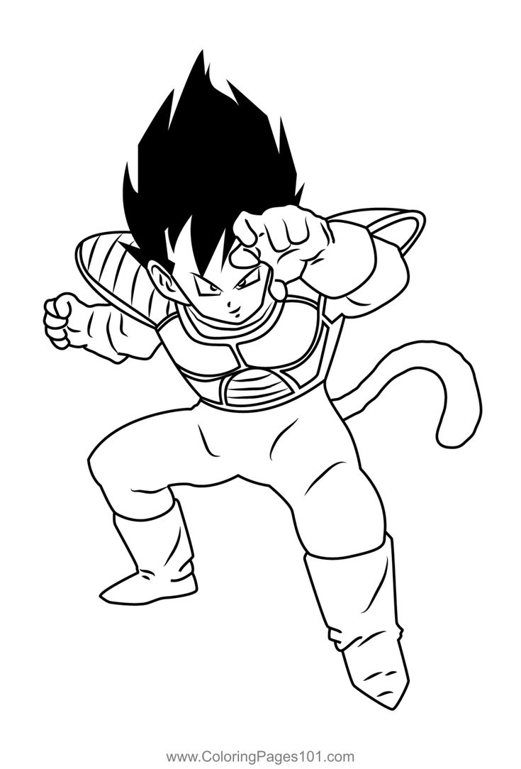 Vegeta In Dragon Ball Coloring Page