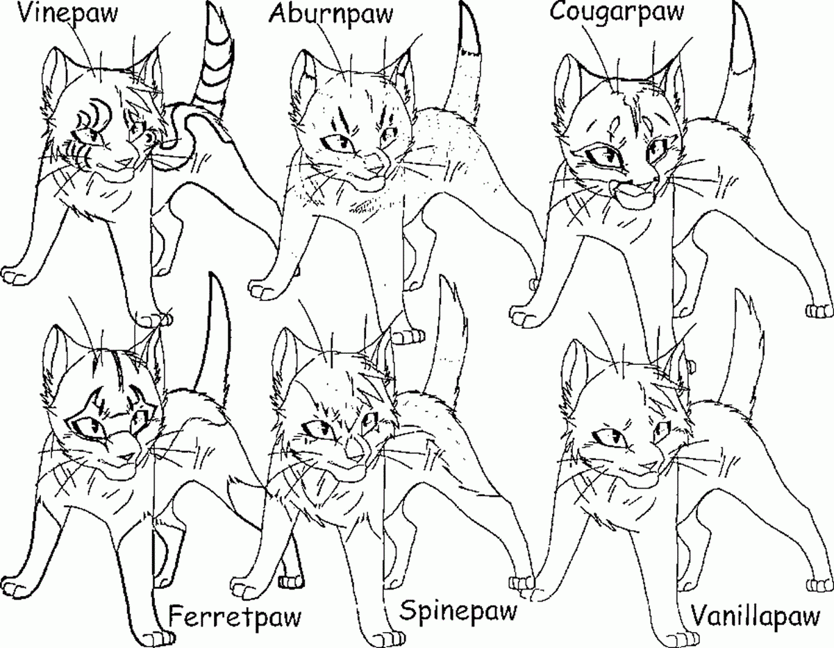 Warrior Cat Coloring Pages To Print 763508 Clipart Library