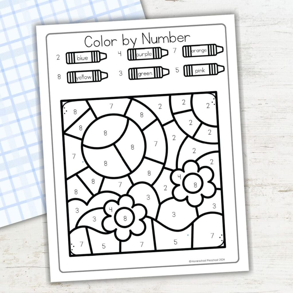 Weather Color By Number Worksheets For Preschool Fun