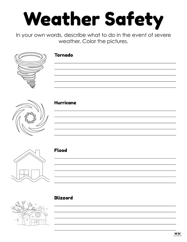 Weather Worksheets Printables 50 FREE Pages Printabulls