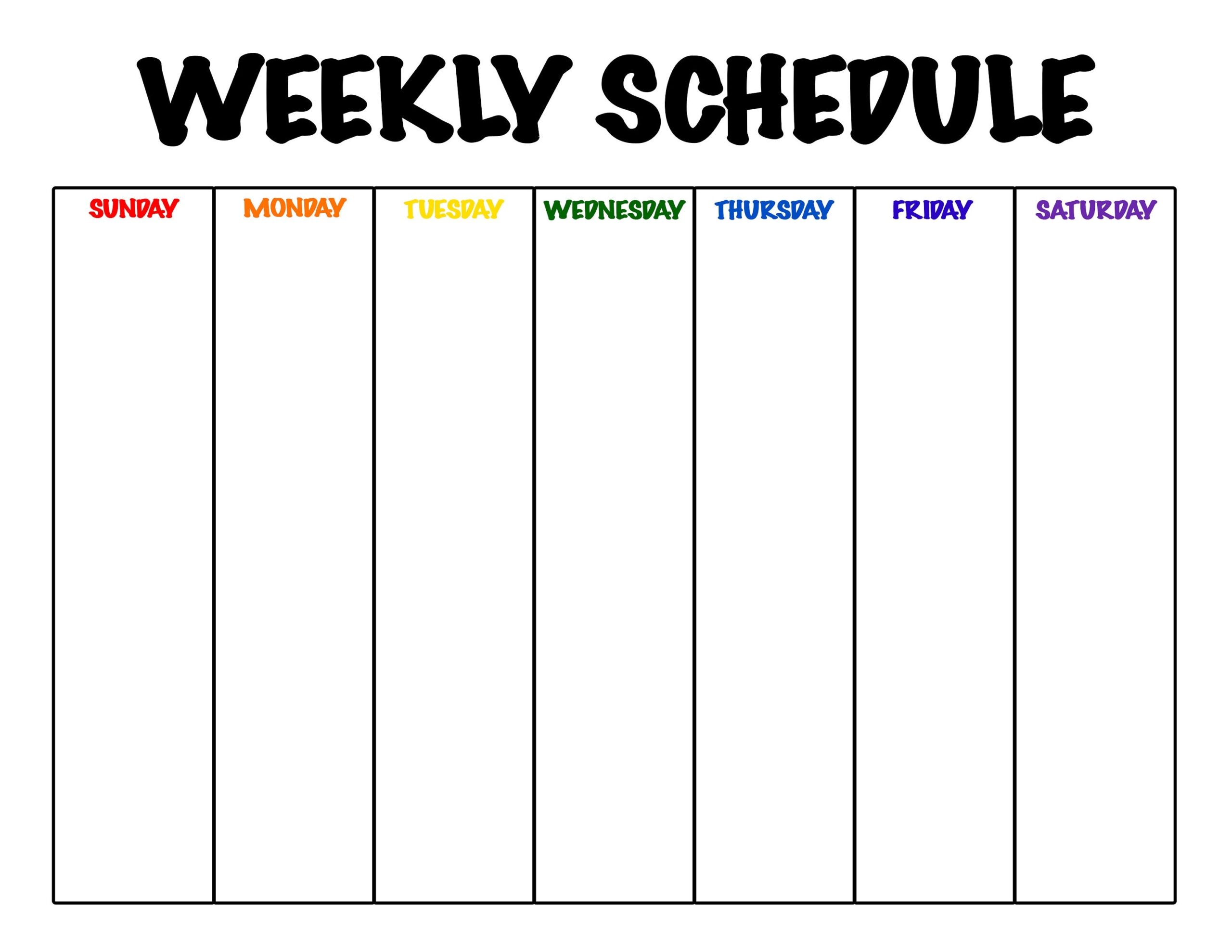 Weekly Schedule Sunday Saturday PRINTABLE Homeschool Weekly Planner Weekly Planner Etsy Weekly Schedule Sunday Saturday PRINTABLE Homeschool Weekly Planner Weekly Planner Etsy