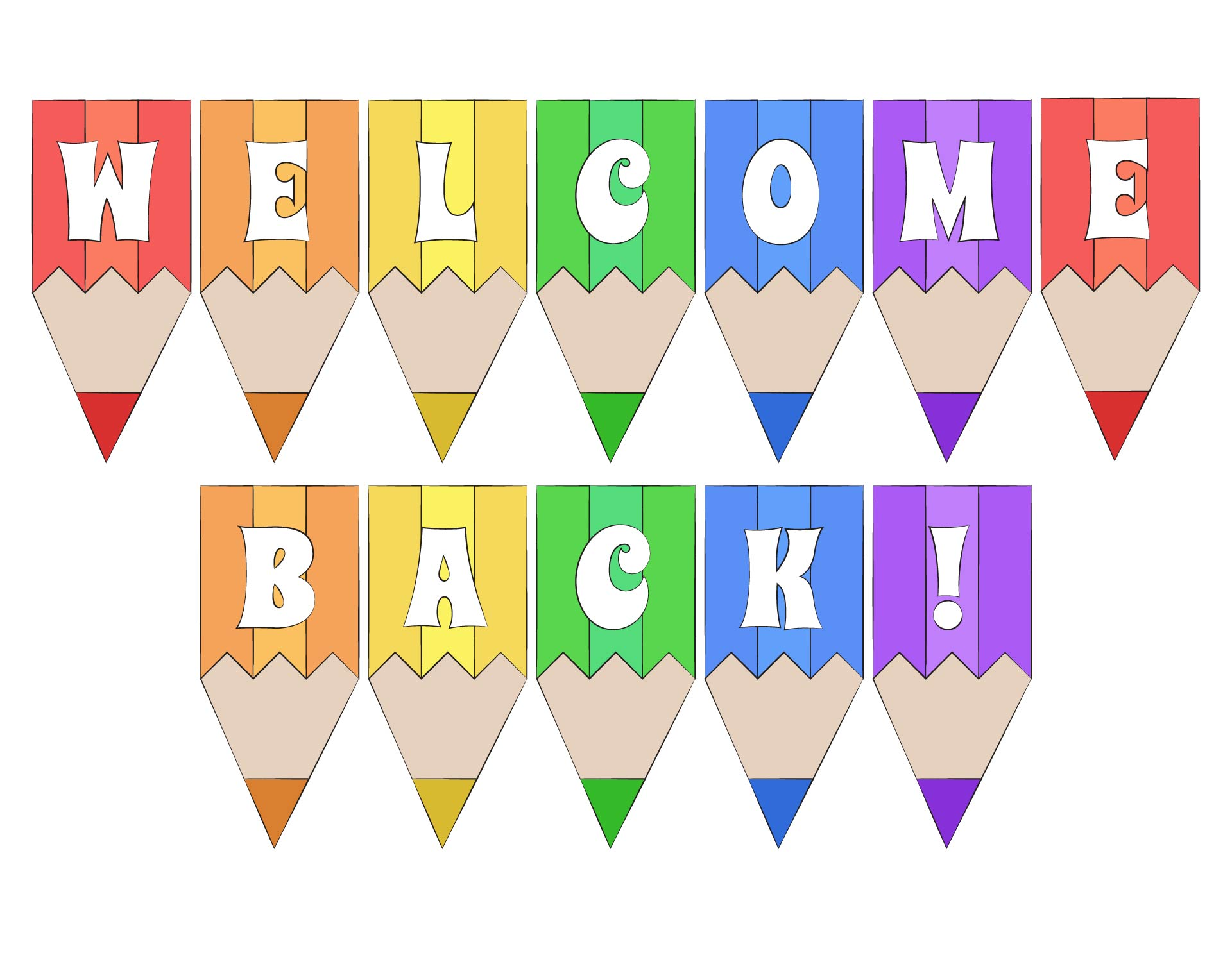 Welcome Back Banner 12 Free PDF Printables Printablee