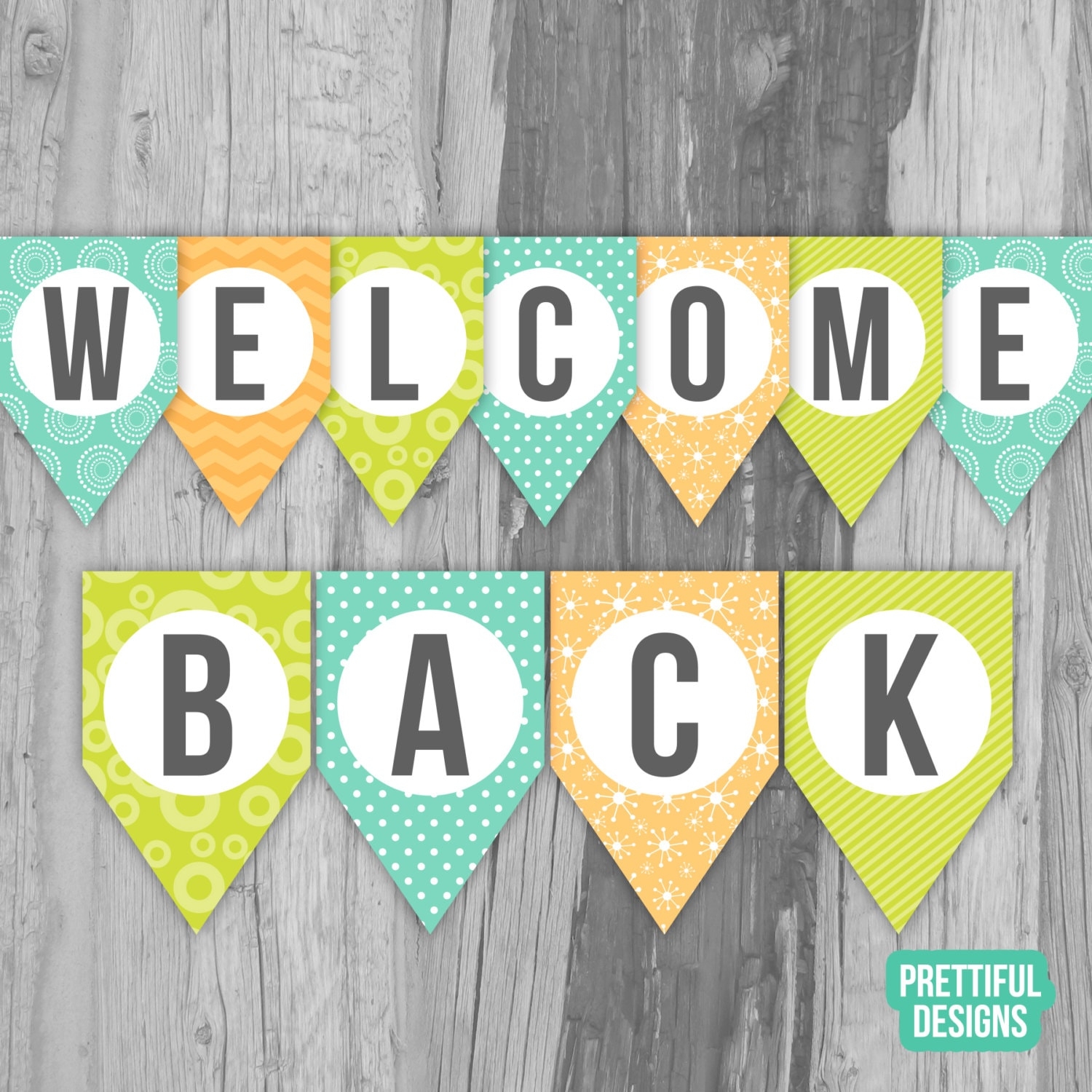 Welcome Back First Day Of School Banner Printable Instant Download Etsy