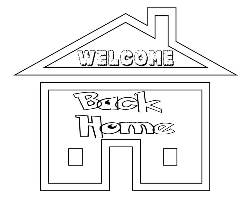 welcome home coloring pages