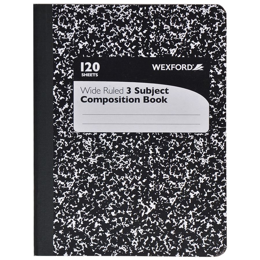 Wexford Wide Ruled 3 Subject Composition Book Walgreens Wexford Wide Ruled 3 Subject Composition Book Walgreens