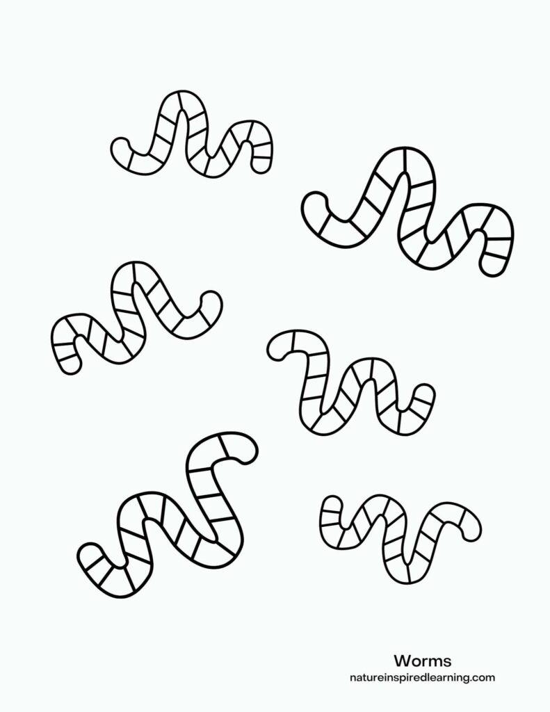 Wiggly Worm Coloring Pages Nature Inspired Learning