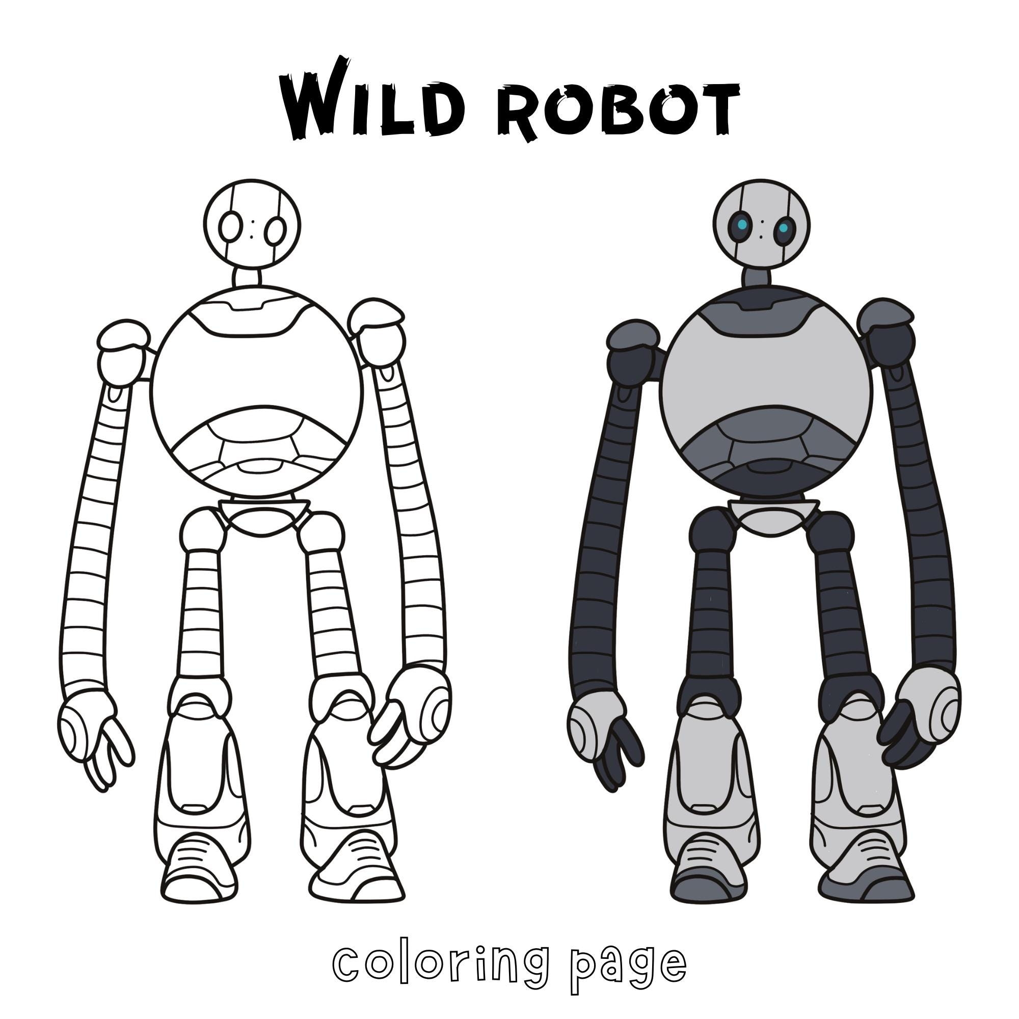Wild Robot Coloring Page For Kids Etsy Australia