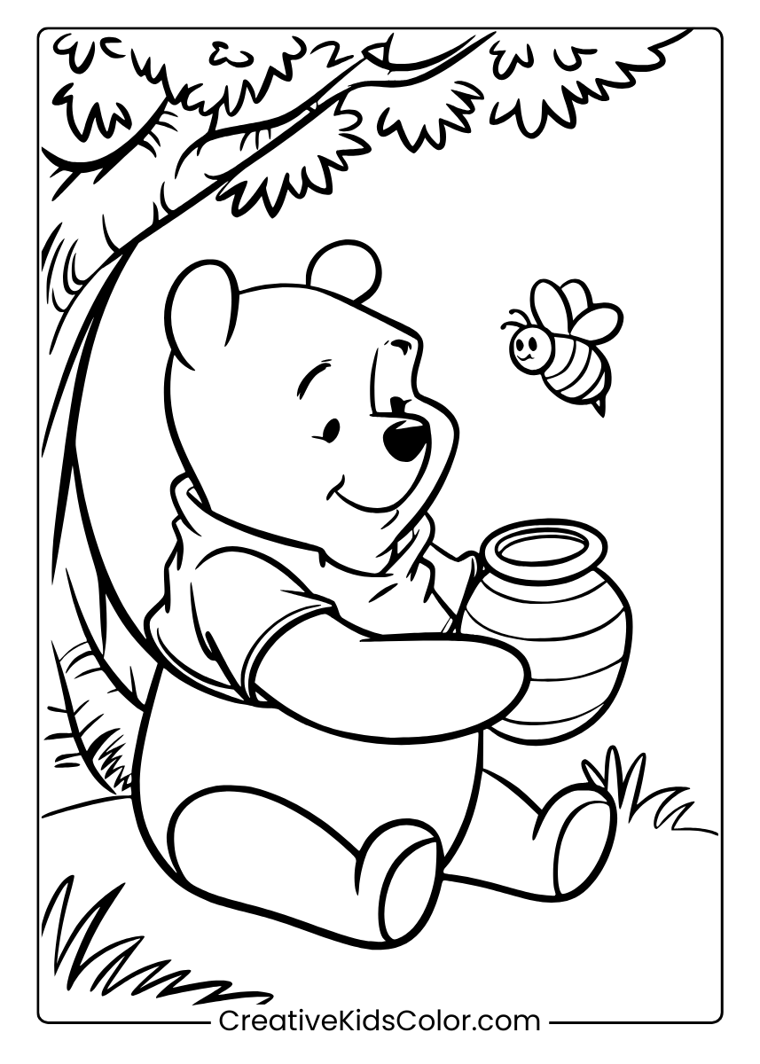 Winnie The Pooh Coloring Pages 25 Free Printable PDF