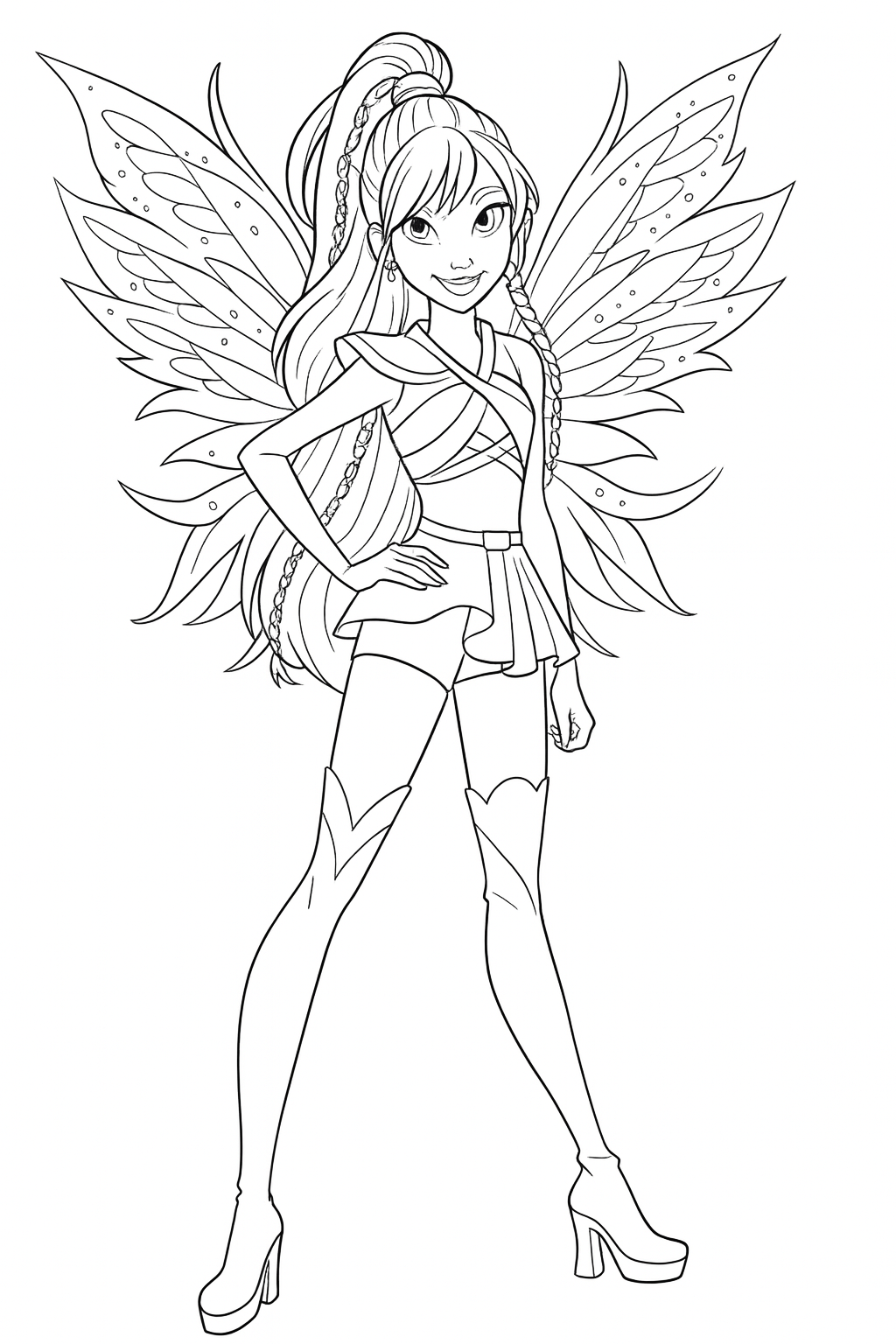winx club pictures to color