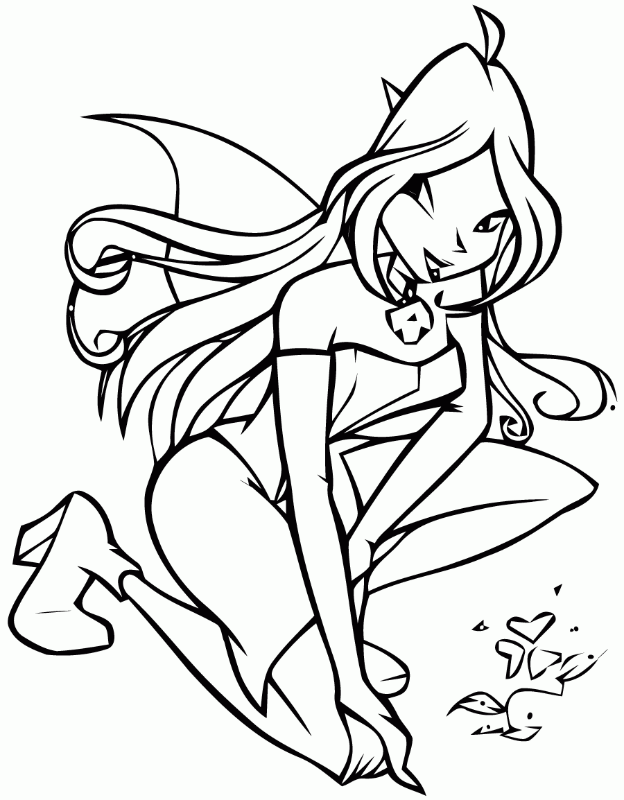 Winx Coloring Page For Kids Winx Coloring Pages
