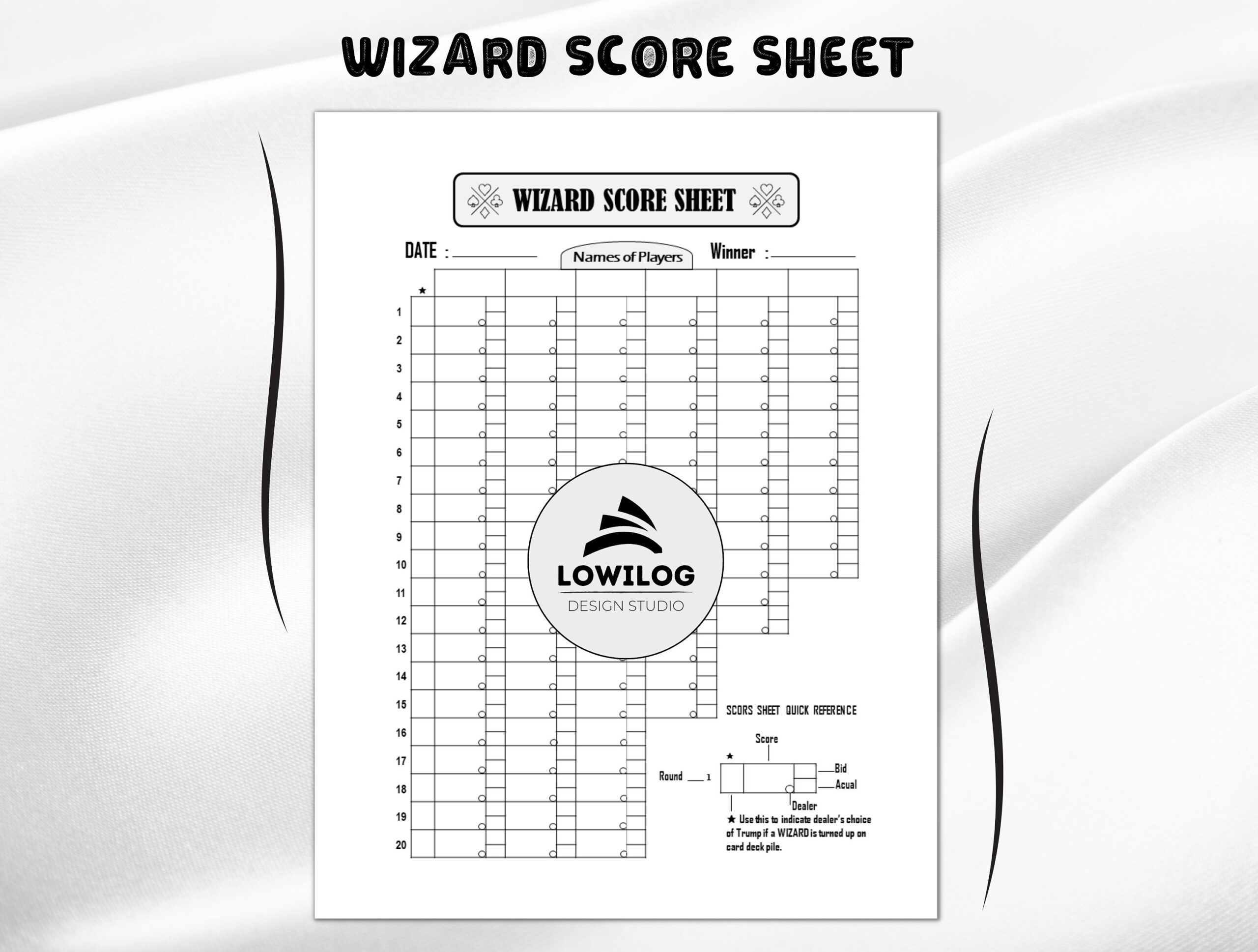 Wizard Card Game Score Sheet Printable Score Pad PDF PNG Etsy Wizard Card Game Score Sheet Printable Score Pad PDF PNG Etsy