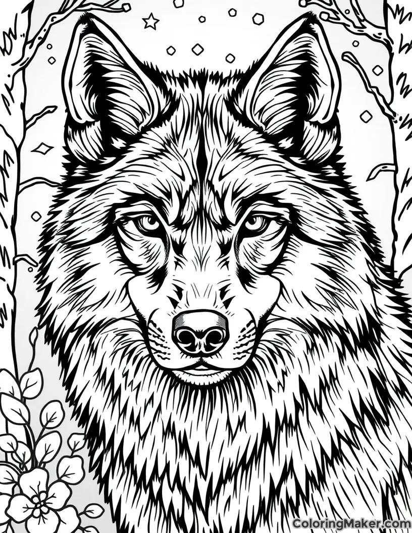 free wolf coloring pages