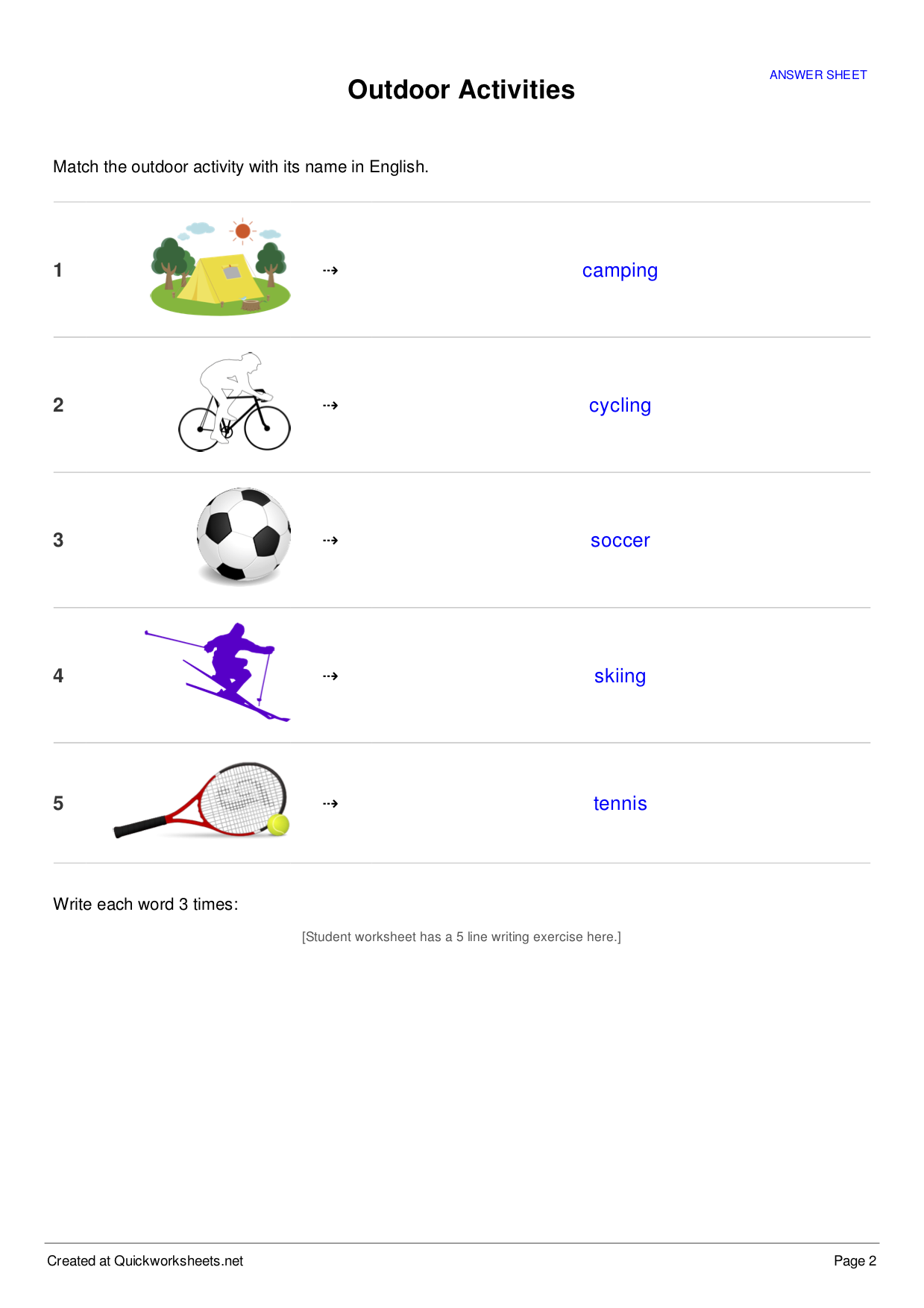 Word Scramble Wordsearch Crossword Matching Pairs And Other Worksheet Makers Quickworksheets