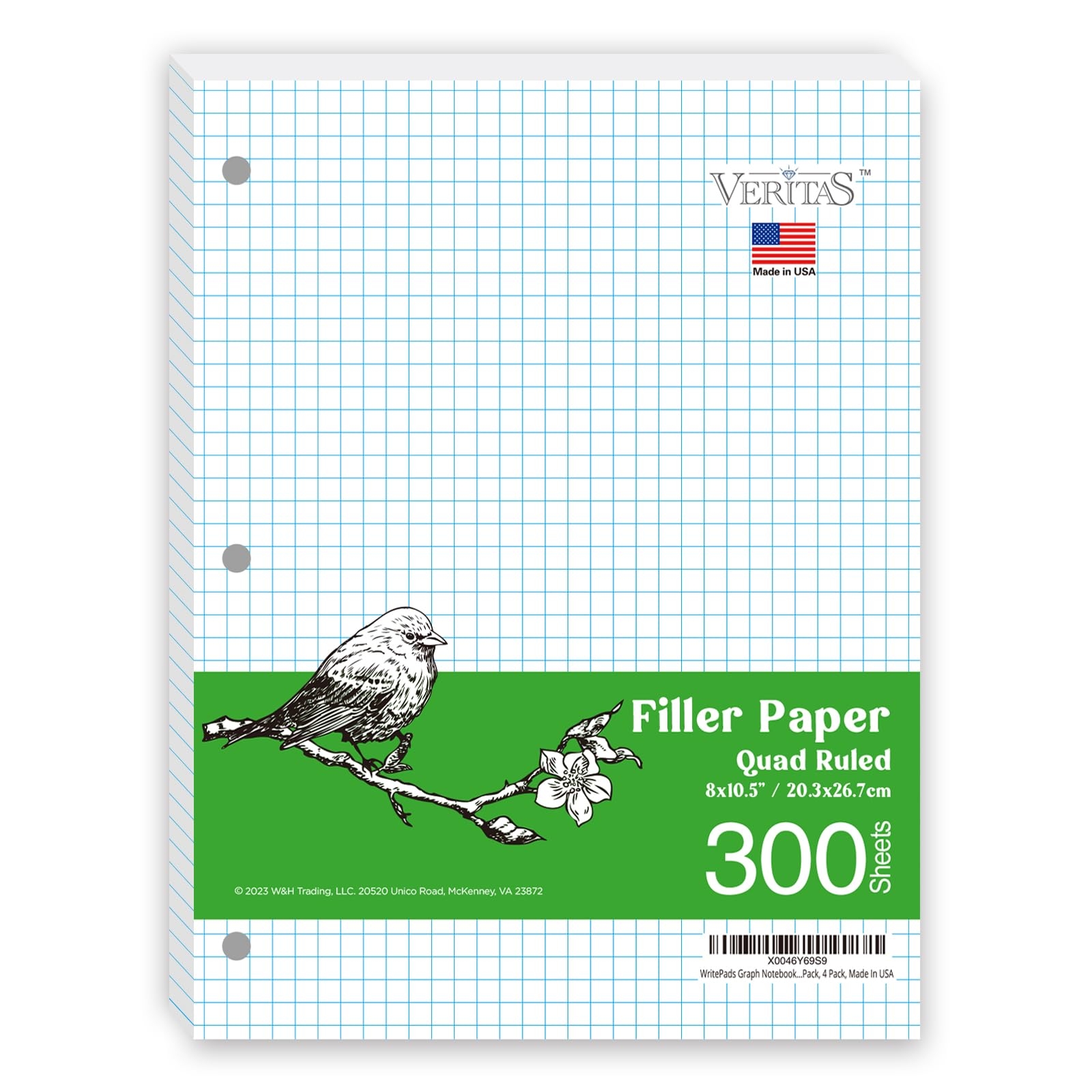 WritePads Graph Paper Loose Leaf Paper Standard 8 x10 1 2 4x4 Quad Ruled Notebook Paper 3 Hole Punched Filler Paper 3 Ring Binder Paper 300 Sheets Grid Paper Made In USA Buy Online At WritePads Graph Paper Loose Leaf Paper Standard 8 x10 1 2 4x4 Quad Ruled Notebook Paper 3 Hole Punched Filler Paper 3 Ring Binder Paper 300 Sheets Grid Paper Made In USA Buy Online At