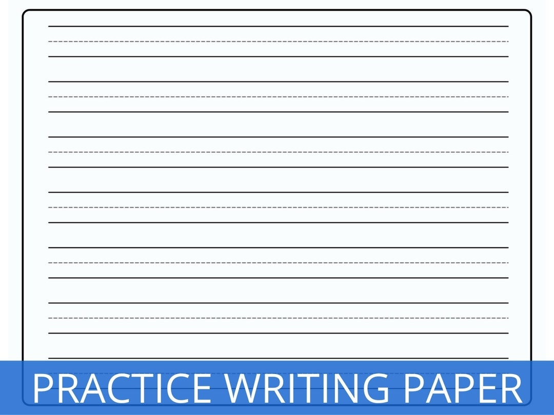 Writing Practice Paper Kindergarten Writing Paper Learning How To Print Sheets Lined Paper Handwriting Paper Kids Writing Paper Etsy Writing Practice Paper Kindergarten Writing Paper Learning How To Print Sheets Lined Paper Handwriting Paper Kids Writing Paper Etsy