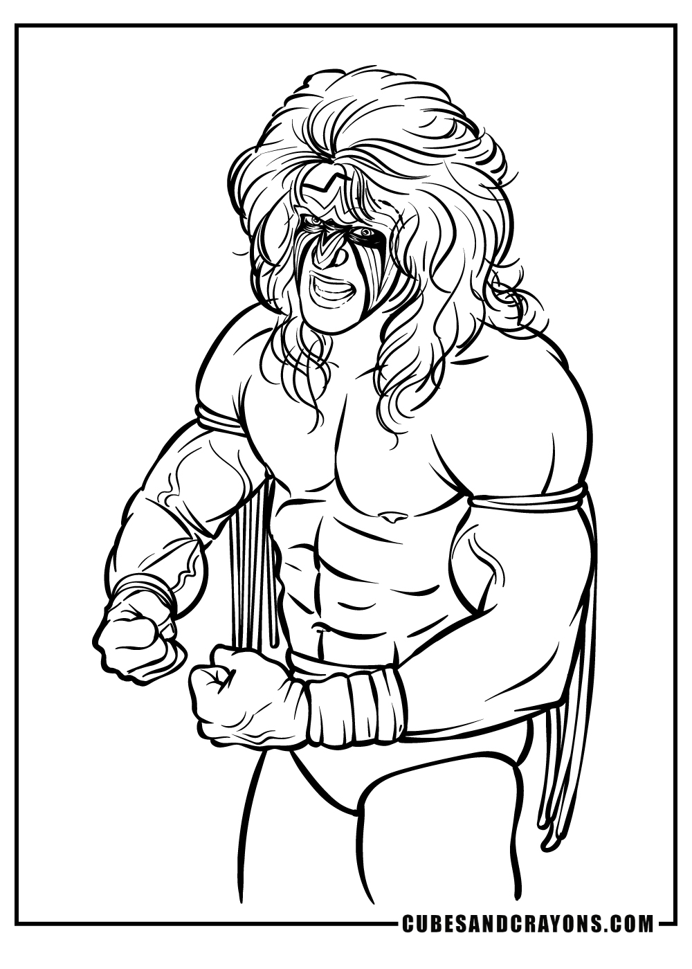 wrestling pictures to color