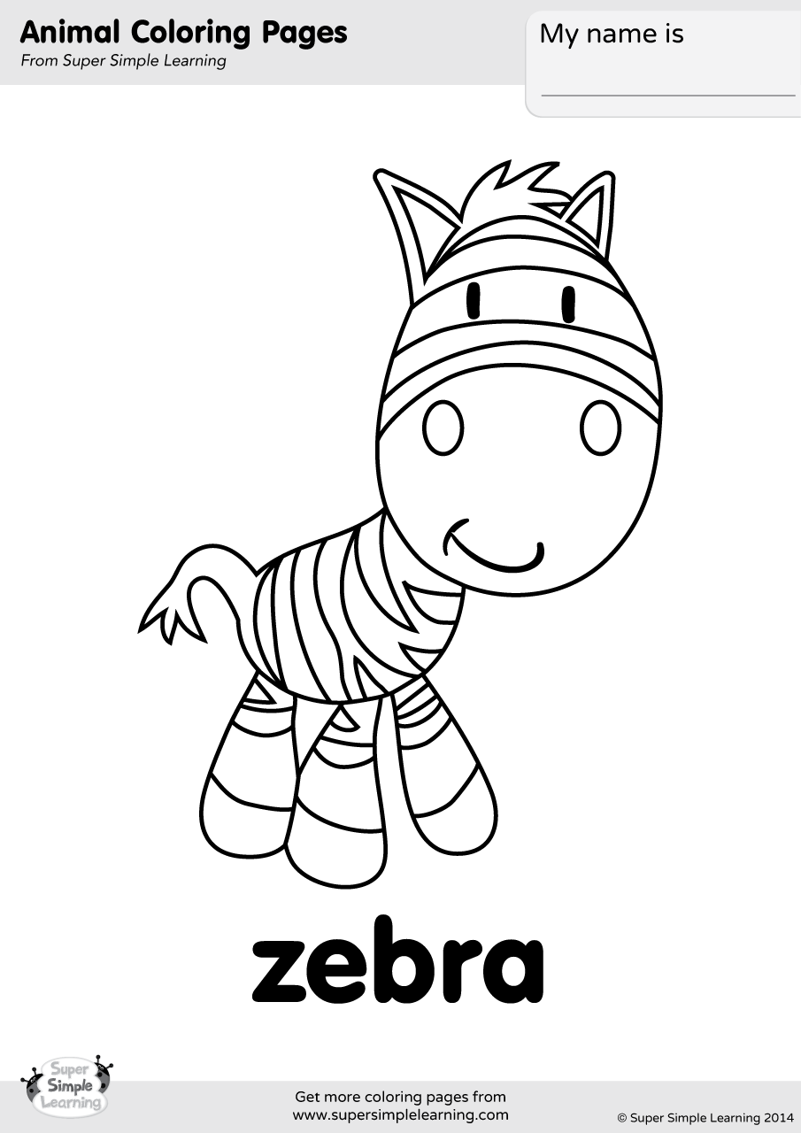 coloring pages of zebras