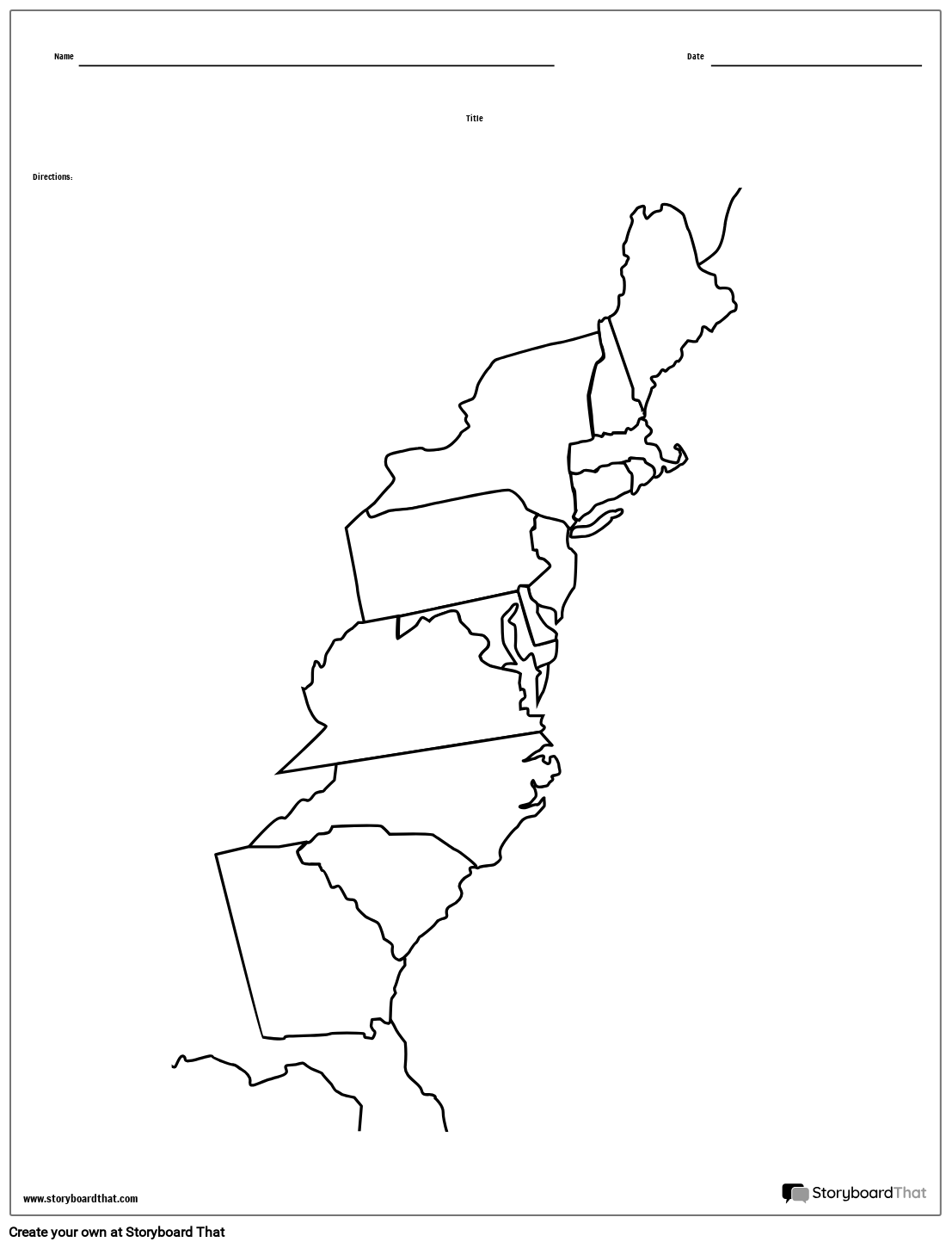 map of 13 colonies printable map of 13 colonies printable
