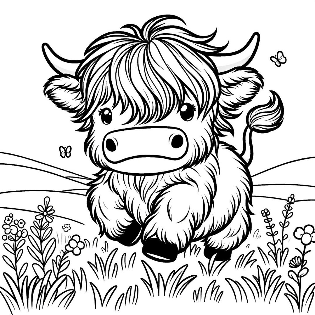 20 Highland Cow Coloring Pages Cow Coloring Pages Highland Cows Cute Highland Cows Baby Highland Cows Cute Cows Cute Baby Cows Etsy Canada
