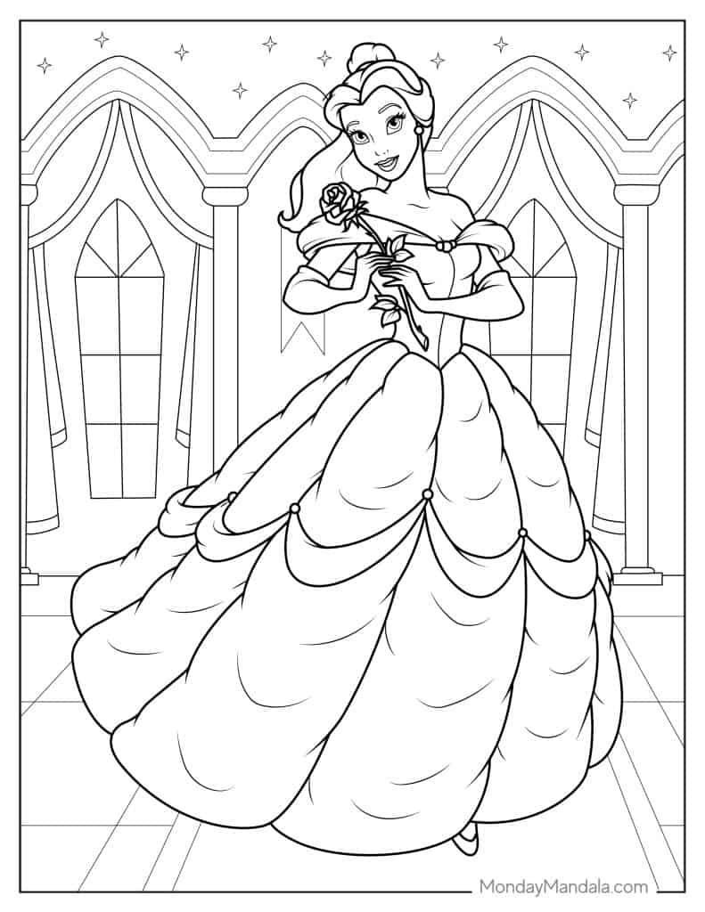 24 Belle Coloring Pages Free PDF Printables 24 Belle Coloring Pages Free PDF Printables