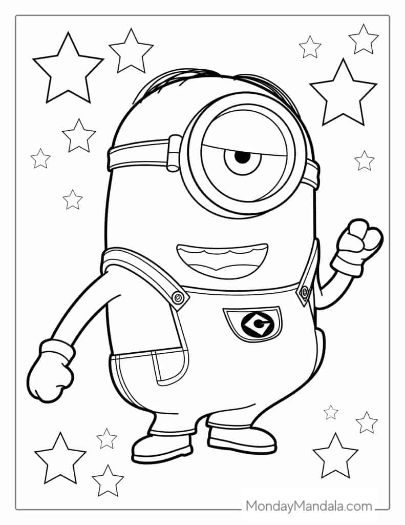 32 Minion Coloring Pages Free PDF Printables 