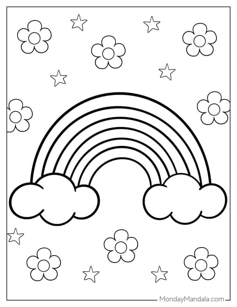 rainbow coloring pages