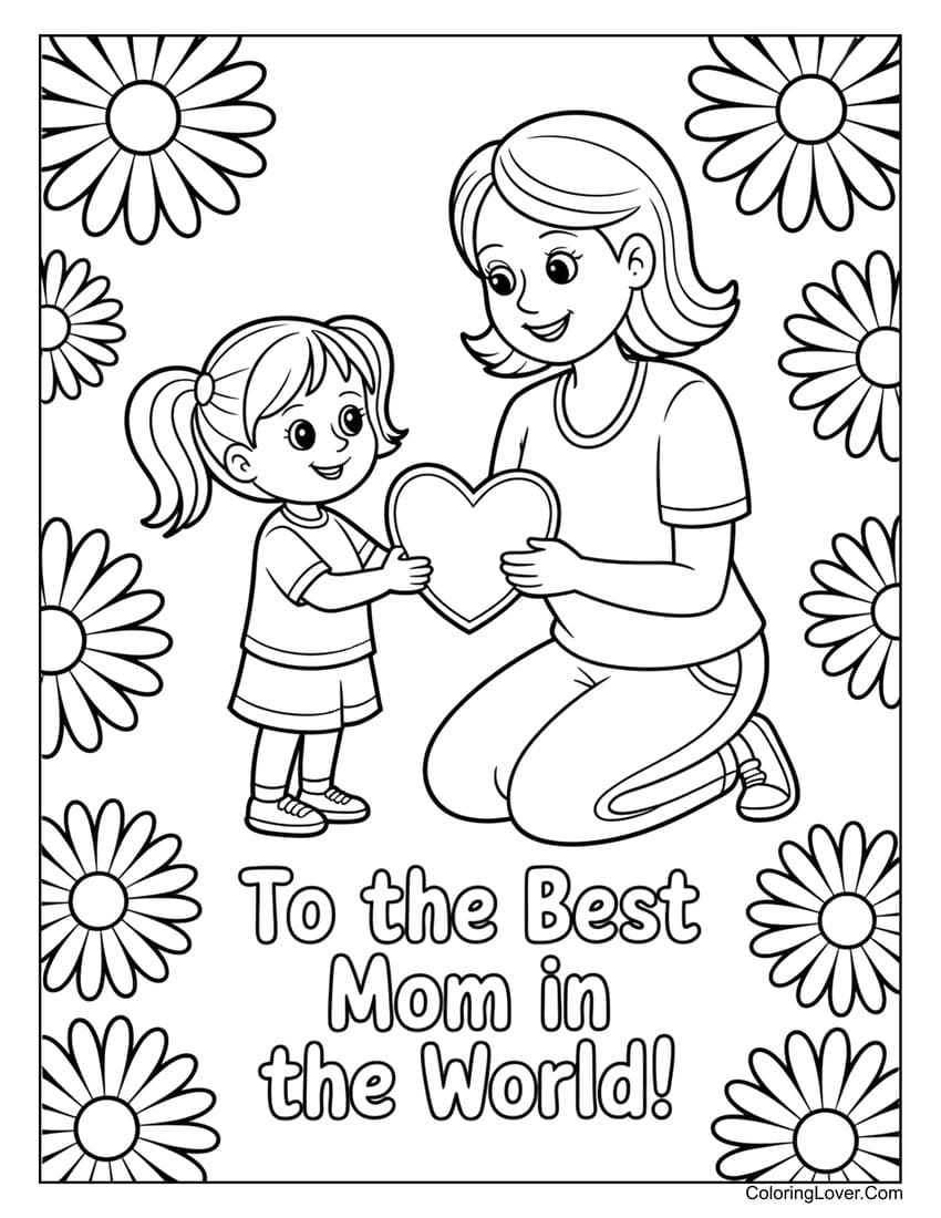 mother's day coloring pages mother's day coloring pages