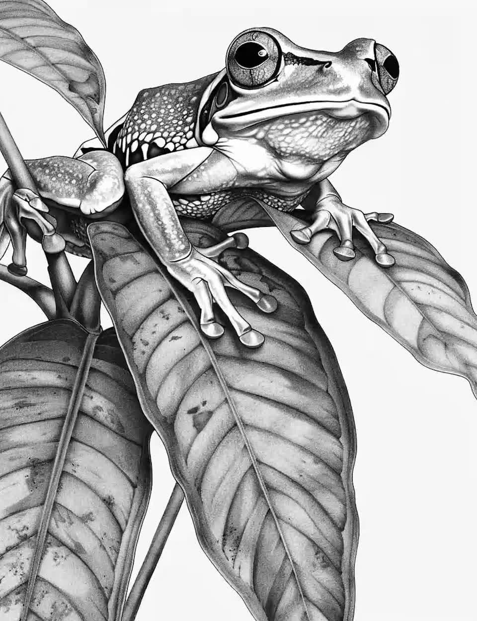 coloring book pages of frogs
