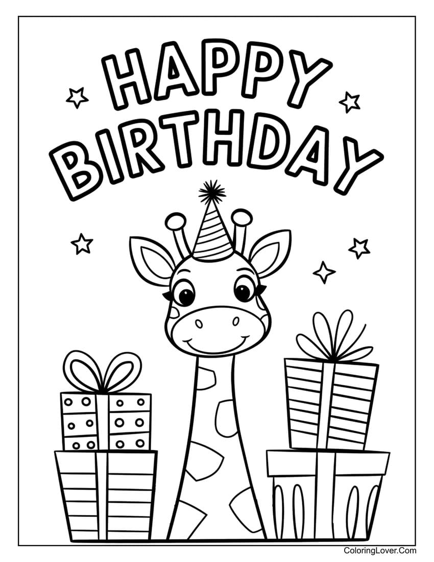 happy birthday coloring pages
