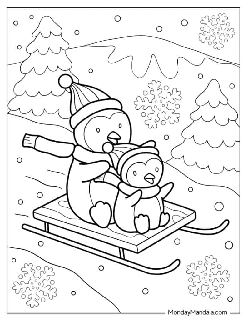 winter coloring pages