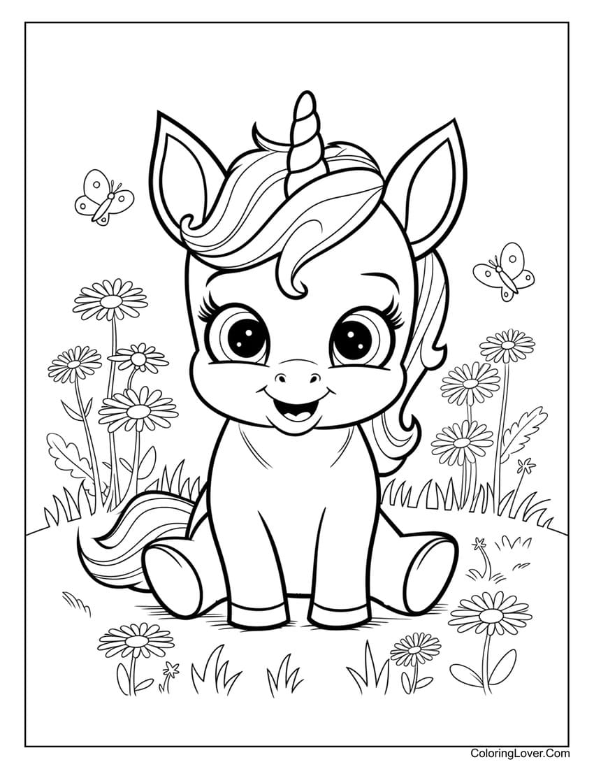 free unicorn coloring pages