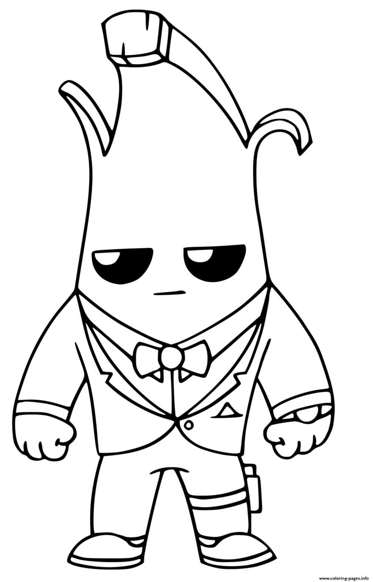Agent Peely Top Secret Fortnite Coloring Page Printable Cartoon Coloring Pages Disney Coloring Pages Unicorn