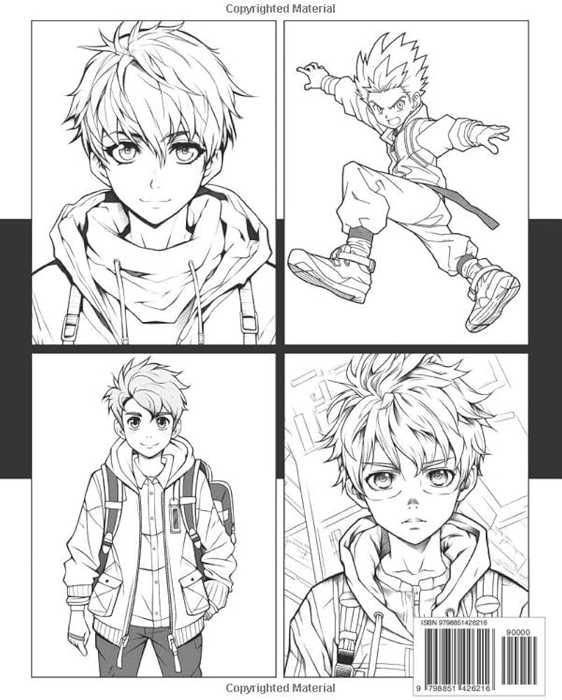 Anime Boys Coloring Book NEW EDITION With 50 Beautiful And Unique Coloring Pages For Anime Fans The Big Coloring Book For Kids Ages 4 8 8 12 Boys And Teens King Color 9798851426216 Amazon Books