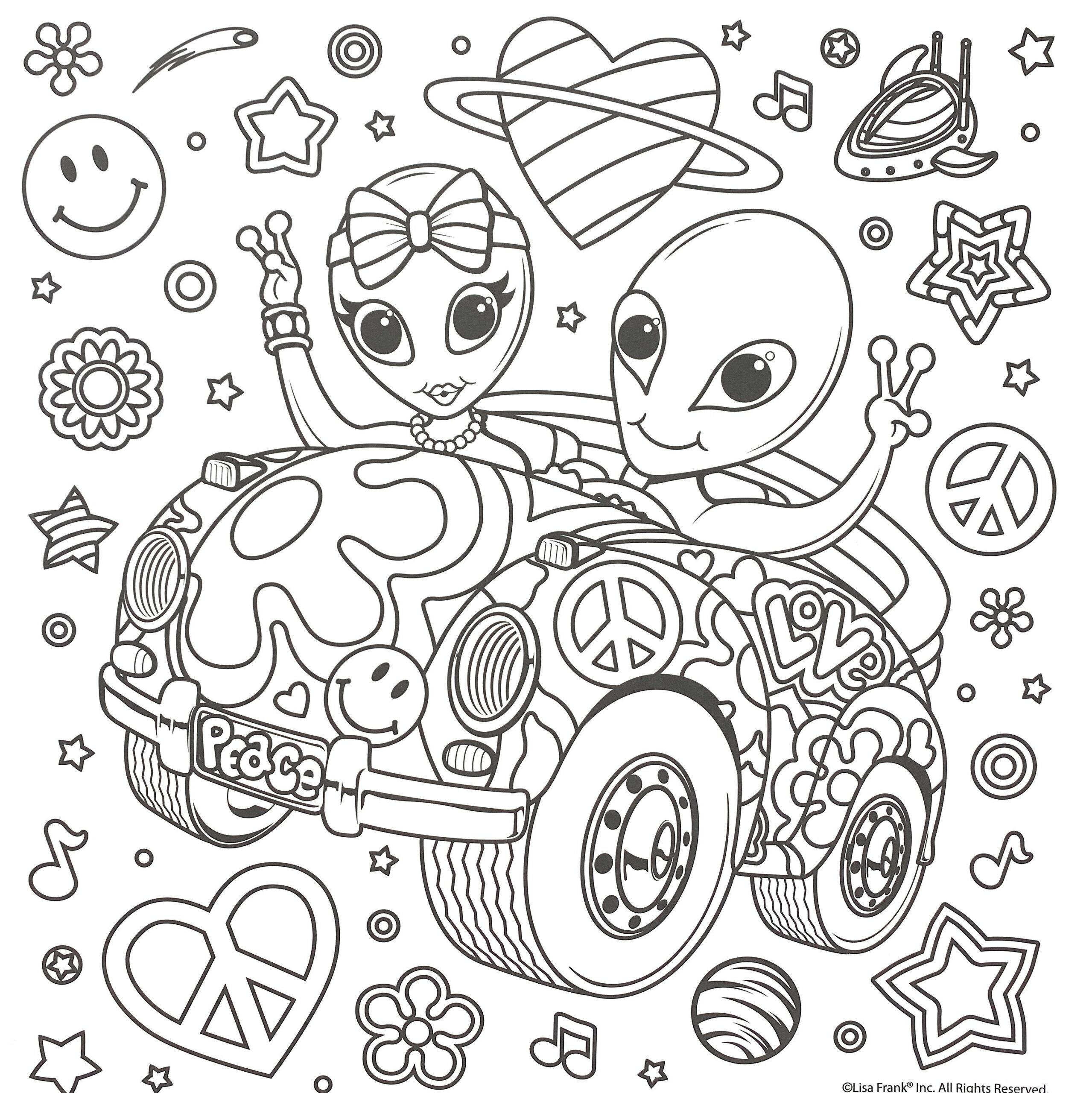 lisa frank coloring pages
