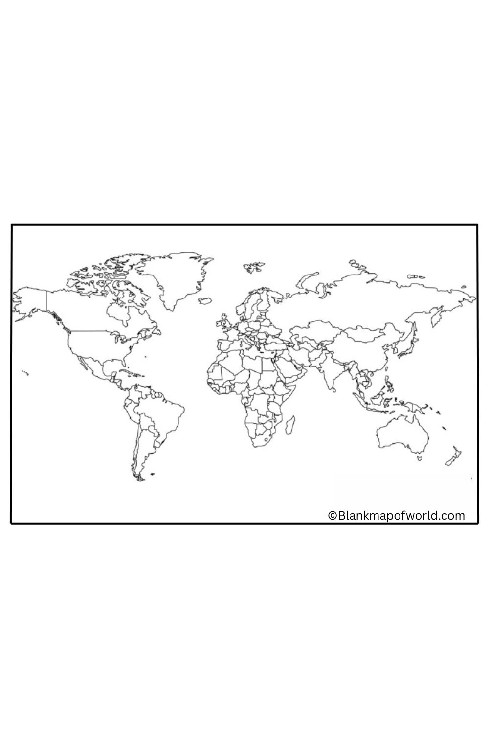 blank map printable world
