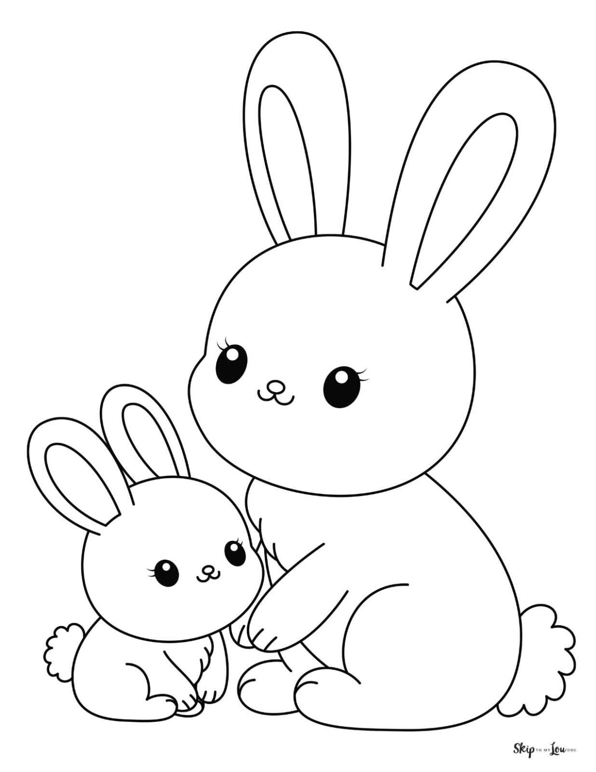 bunny coloring page